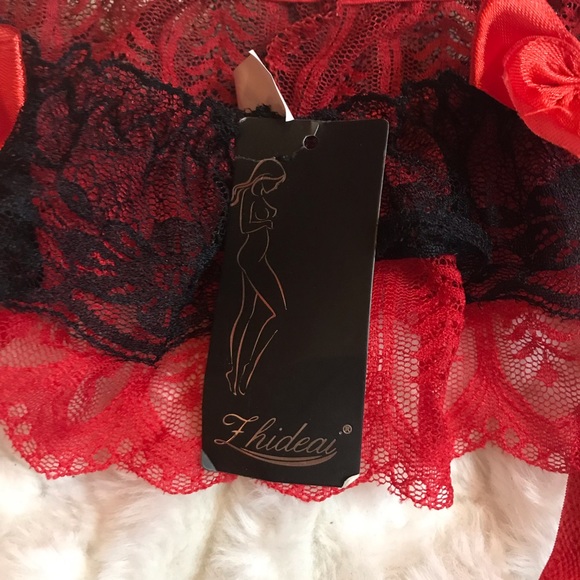 NWT Fhideai Women’s Garter Belt Intimate And Sleepwear Red | Size - Multi - Picture 4 of 9